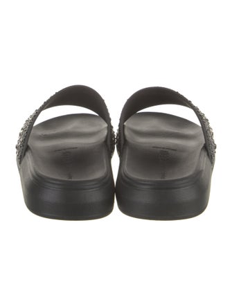 Alexander McQueen Rubber Crystal Embellishments Slides