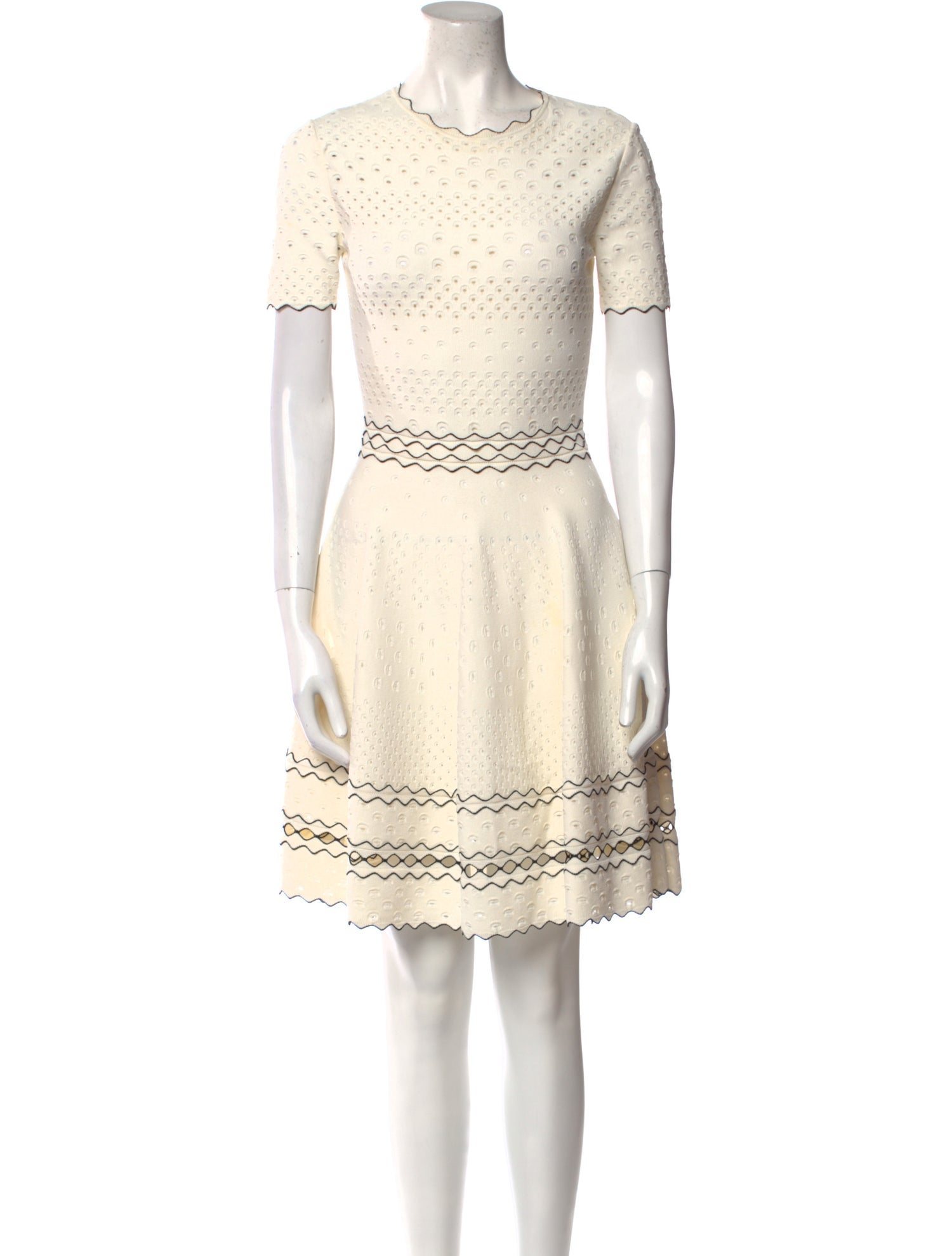Alexander McQueen Lace Pattern Mini Dress