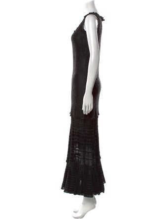Alexander McQueen Silk Long Dress