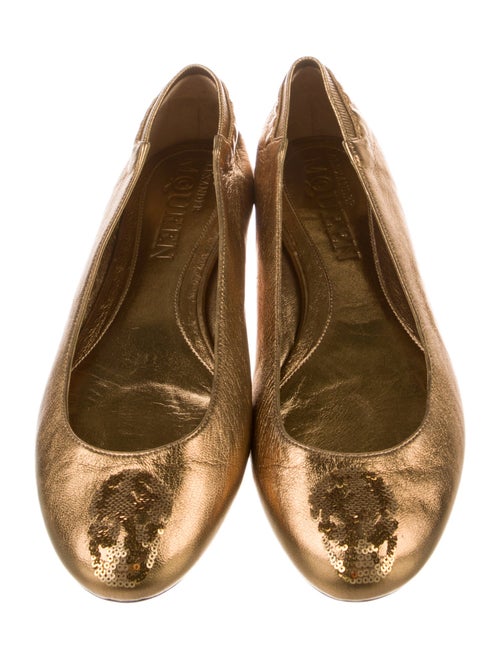 Alexander McQueen Skull Leather Ballet Flats
