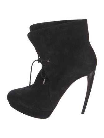 Alexander McQueen Suede Lace-Up Boots