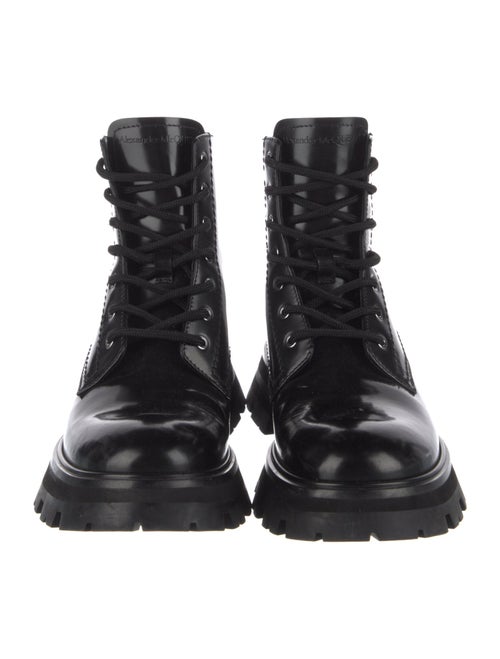 Alexander McQueen Leather Combat Boots