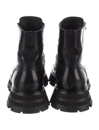 Alexander McQueen Leather Combat Boots