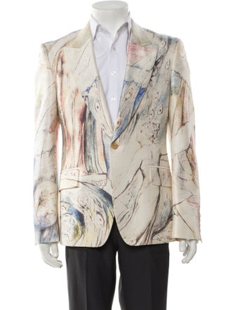 Alexander McQueen Wool Printed Blazer