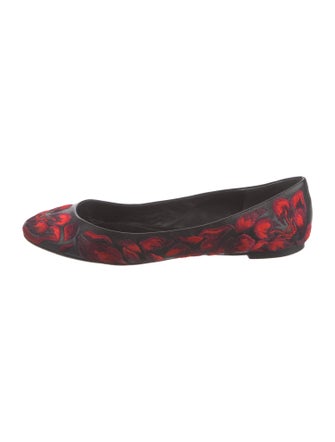Alexander McQueen Leather Printed Ballet Flats