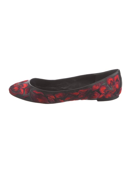 Alexander McQueen Leather Printed Ballet Flats