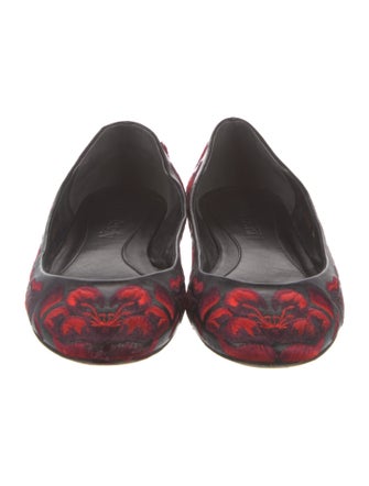 Alexander McQueen Leather Printed Ballet Flats