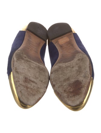 Alexander McQueen Suede Sequin Embellishments Flats