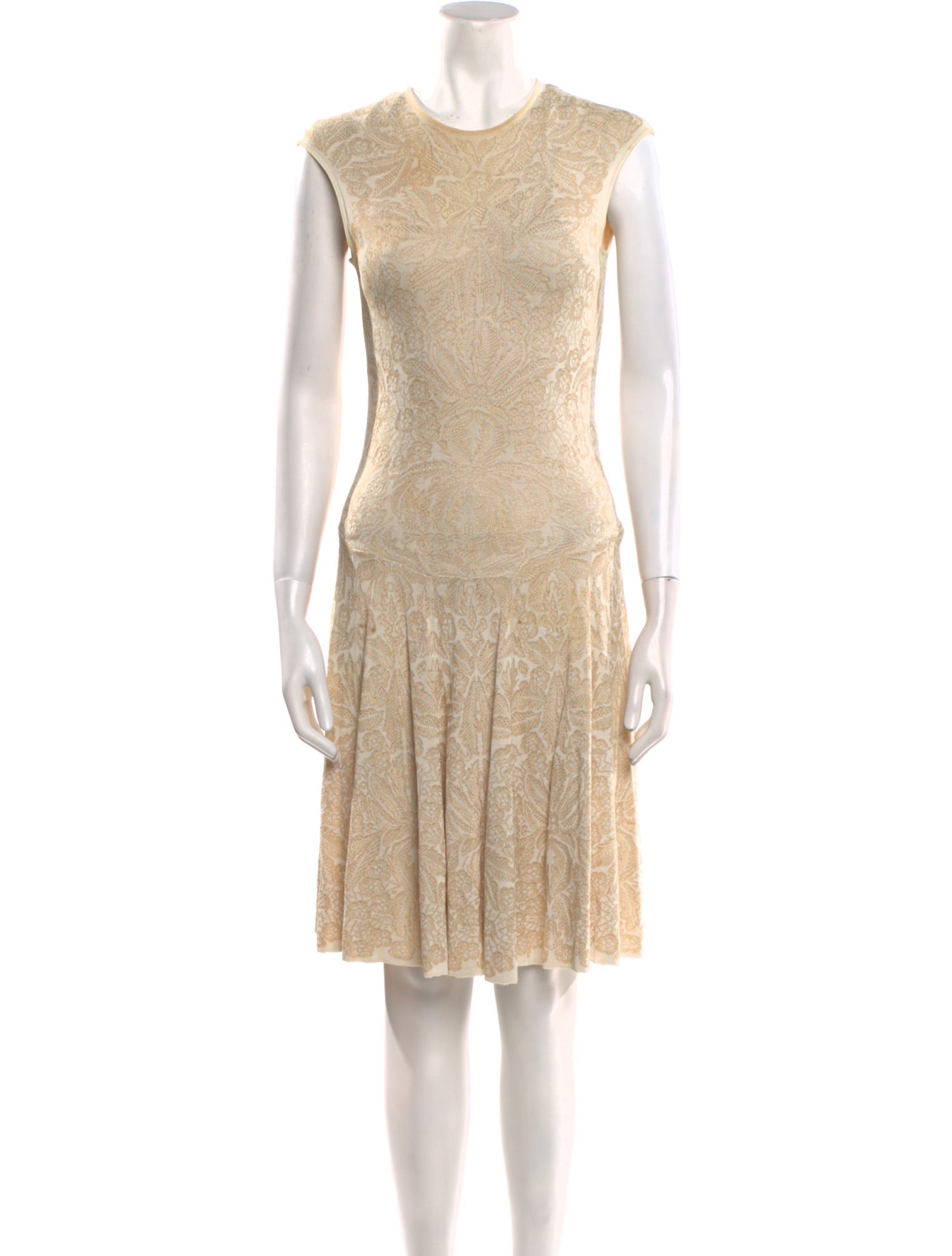 Alexander McQueen Crew Neck Knee-Length Dress