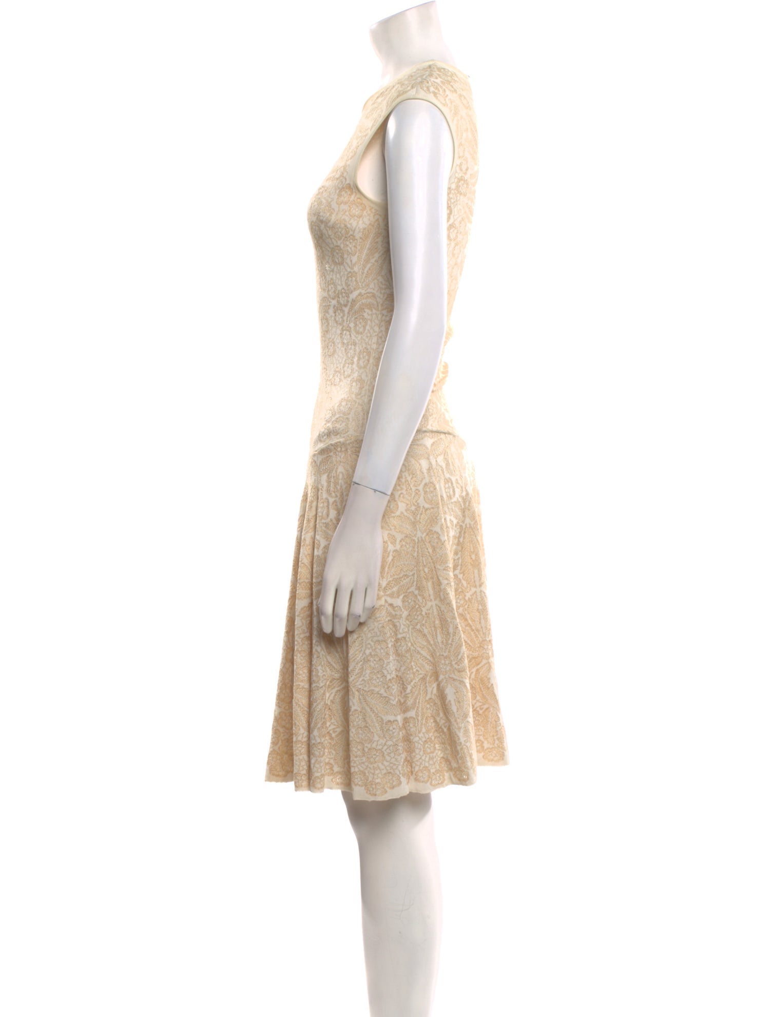 Alexander McQueen Crew Neck Knee-Length Dress