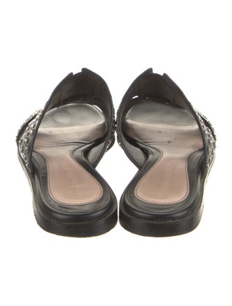 Alexander McQueen Leather Studded Accents Slides
