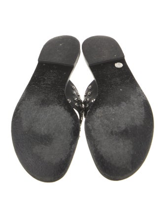 Alexander McQueen Leather Studded Accents Slides