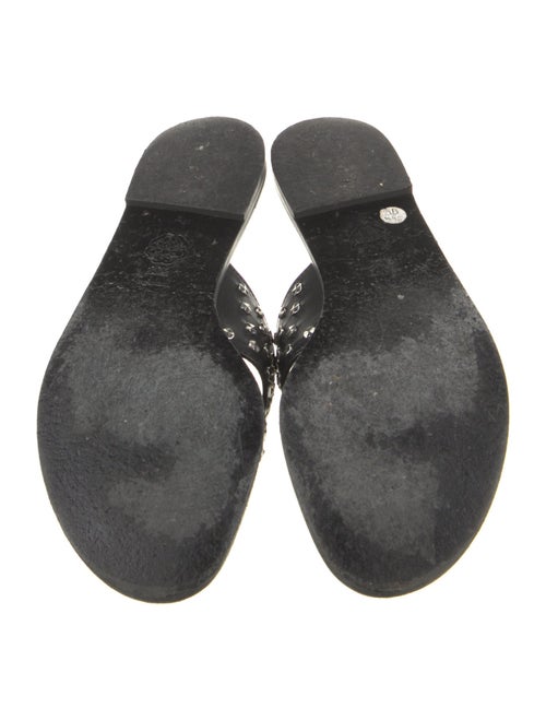 Alexander McQueen Leather Studded Accents Slides
