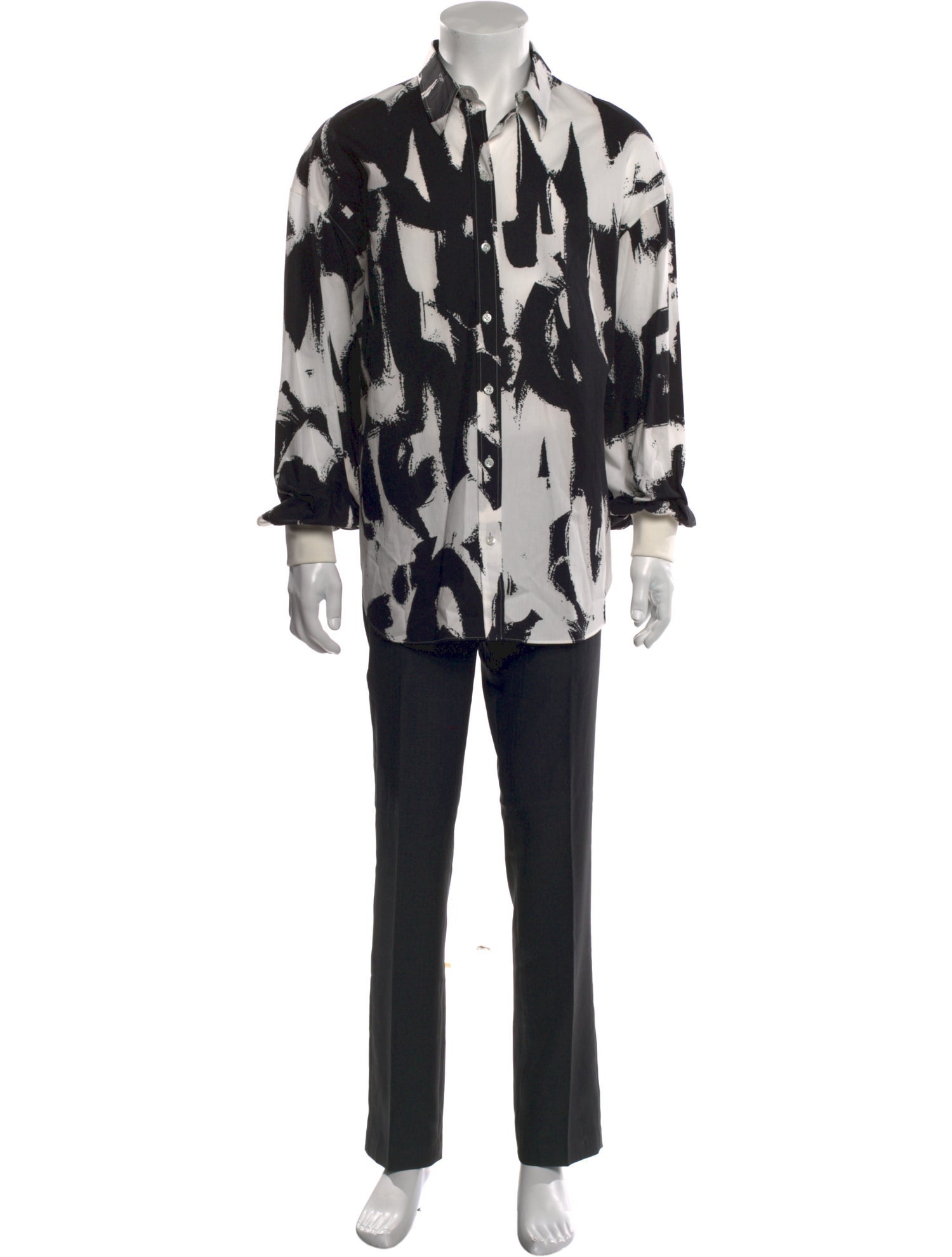 Alexander McQueen Printed Long Sleeve Shirt