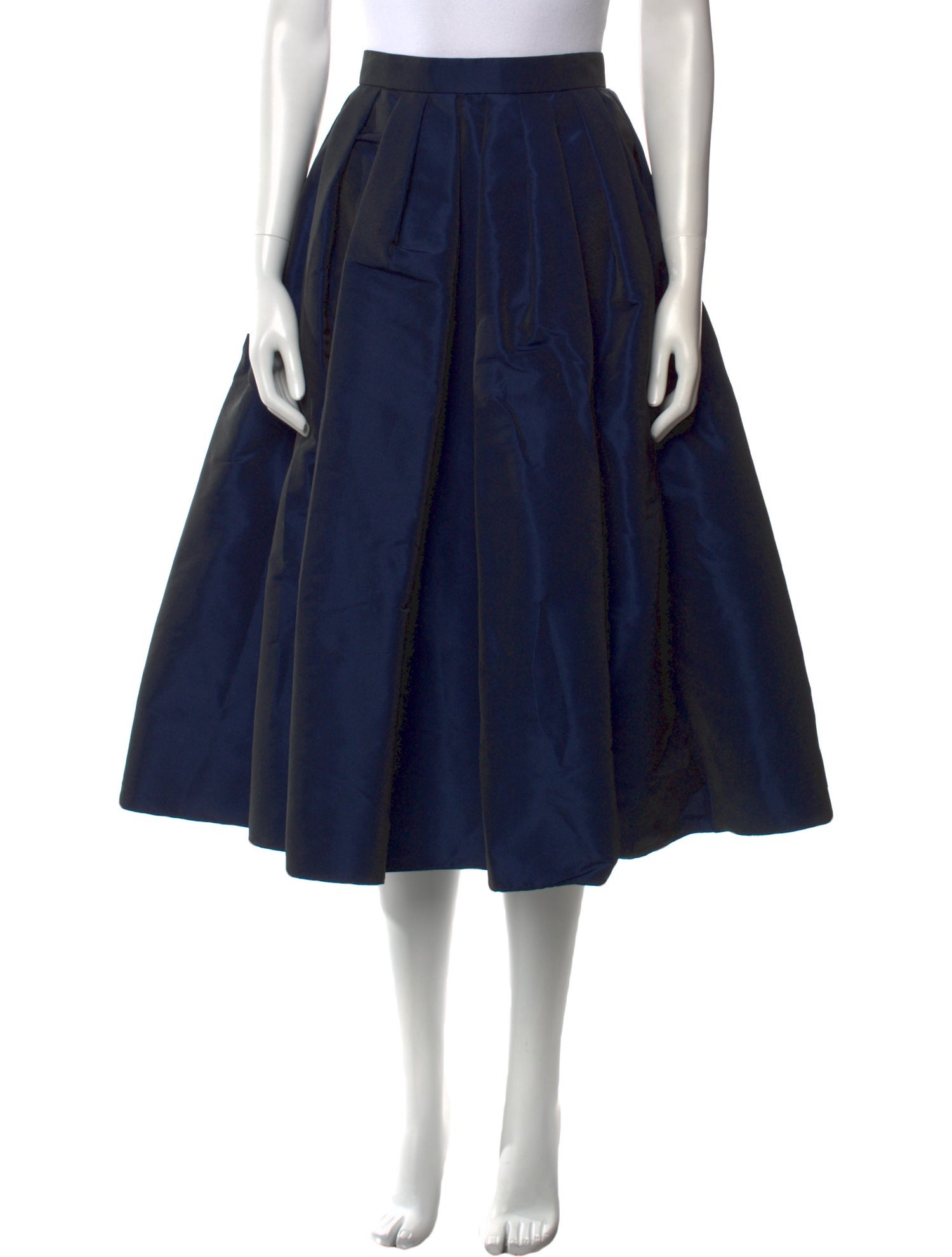 Alexander McQueen Pleated Accents Midi Length Skirt