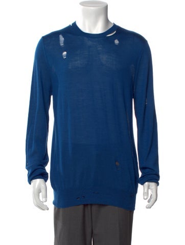 Alexander McQueen Sweaters Distressed accent sweater XXL