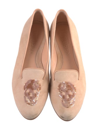 Alexander McQueen Skull Suede Loafers