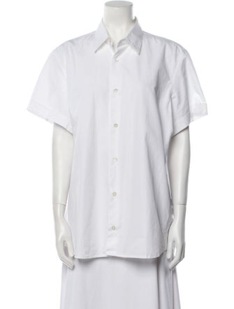 Alexander McQueen Short Sleeve Button-Up Top