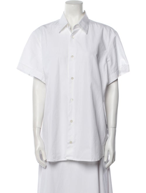 Alexander McQueen Short Sleeve Button-Up Top