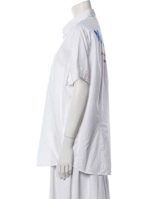 Alexander McQueen Short Sleeve Button-Up Top