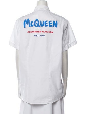 Alexander McQueen Short Sleeve Button-Up Top