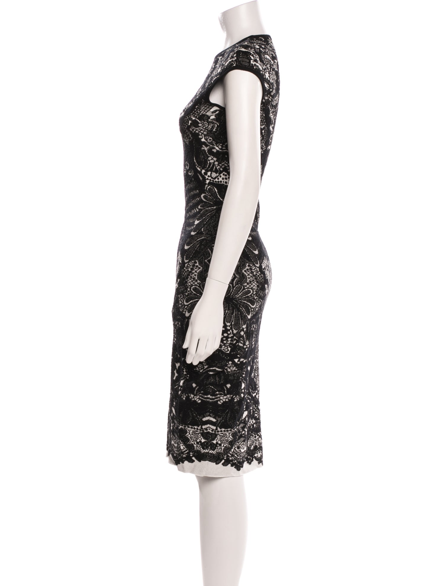 Alexander McQueen Wool Knee-Length Dress