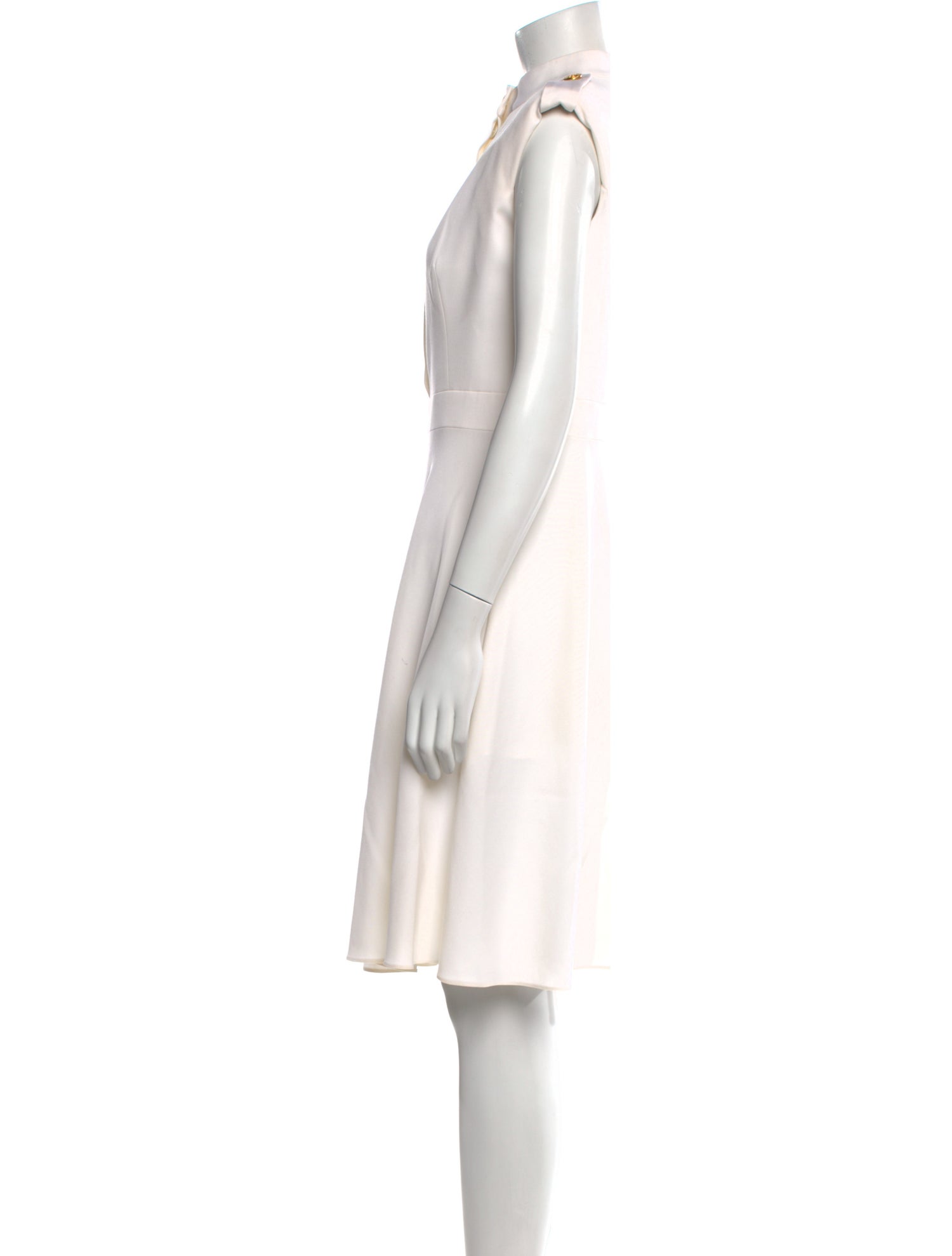Alexander McQueen Mock Neck Knee-Length Dress