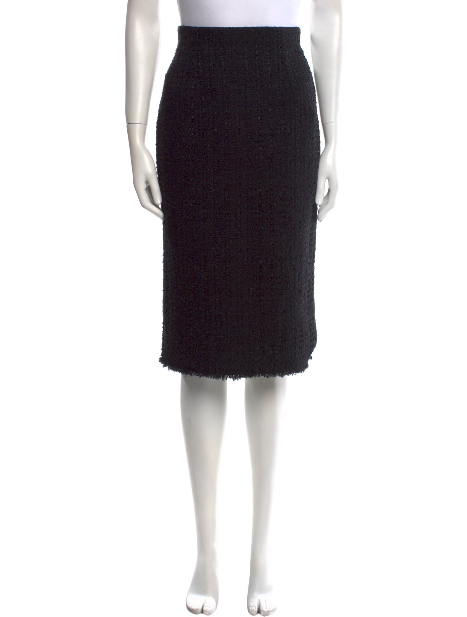 Alexander McQueen Raw-Edge Trim Knee-Length Skirt