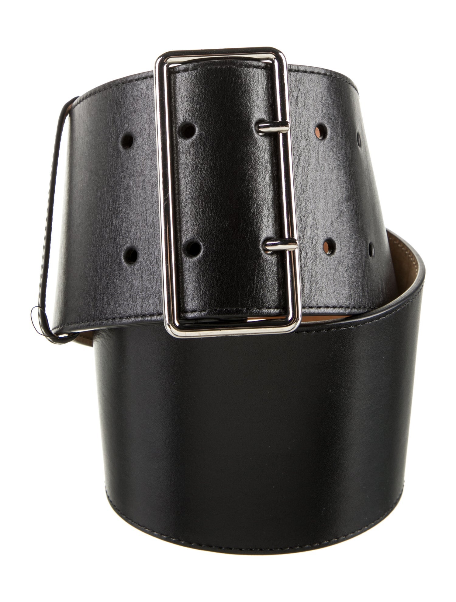 Alexander McQueen Wide Leather Waist Belt