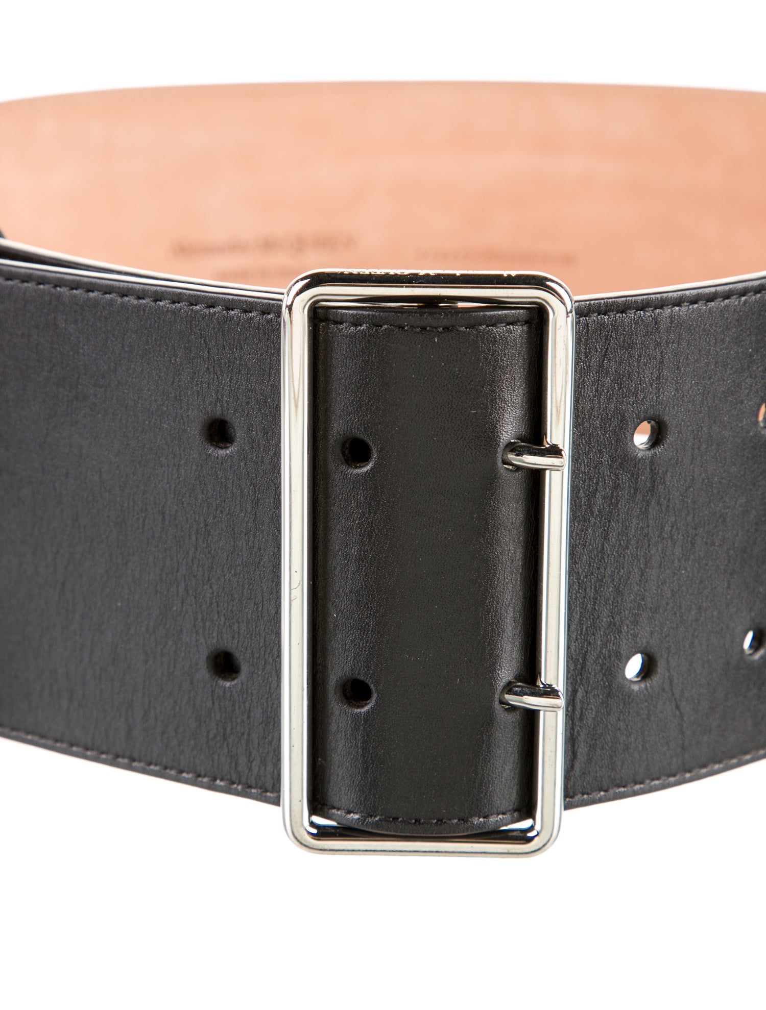 Alexander McQueen Wide Leather Waist Belt