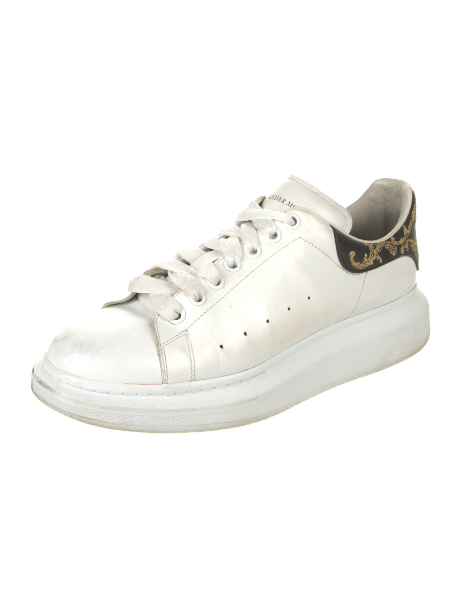 Alexander McQueen Leather Studded Accents Chunky Sneakers