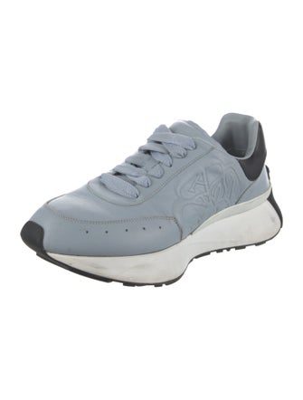 Alexander McQueen Leather Colorblock Pattern Sneakers