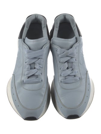 Alexander McQueen Leather Colorblock Pattern Sneakers