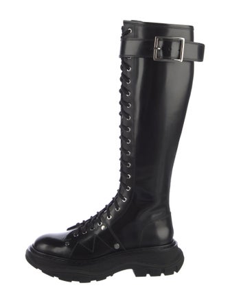 Alexander McQueen Leather Combat Boots