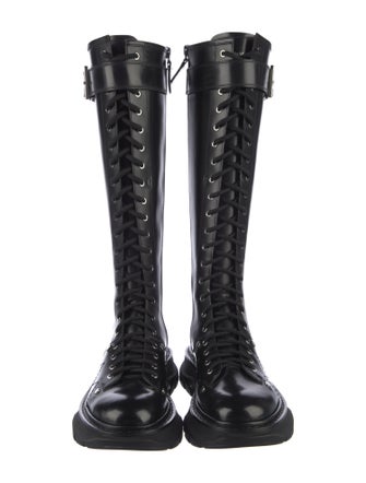 Alexander McQueen Leather Combat Boots