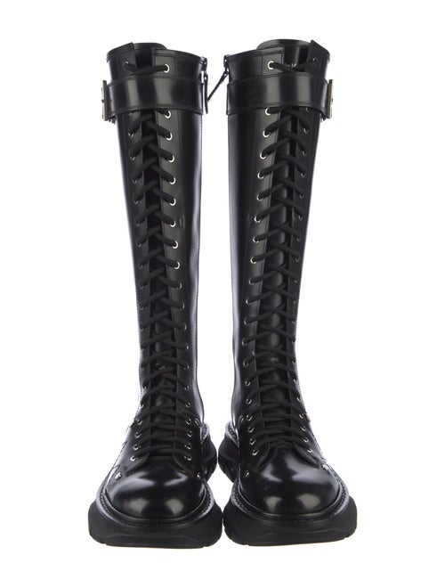 Alexander McQueen Leather Combat Boots