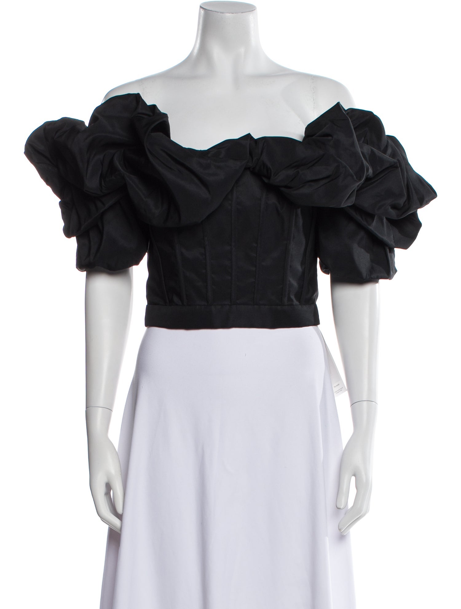 Alexander McQueen 2022 Off-The-Shoulder Crop Top