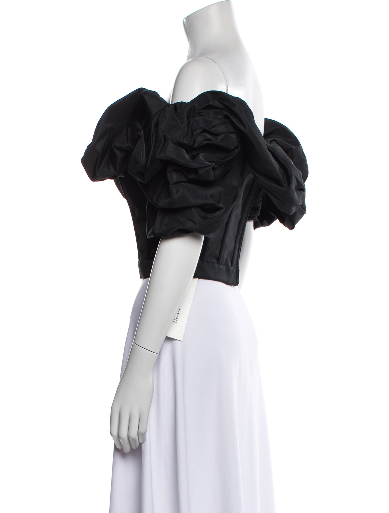 Alexander McQueen 2022 Off-The-Shoulder Crop Top