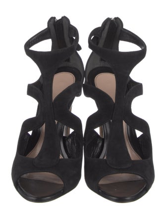 Alexander McQueen Suede Cutout Accent Gladiator Sandals