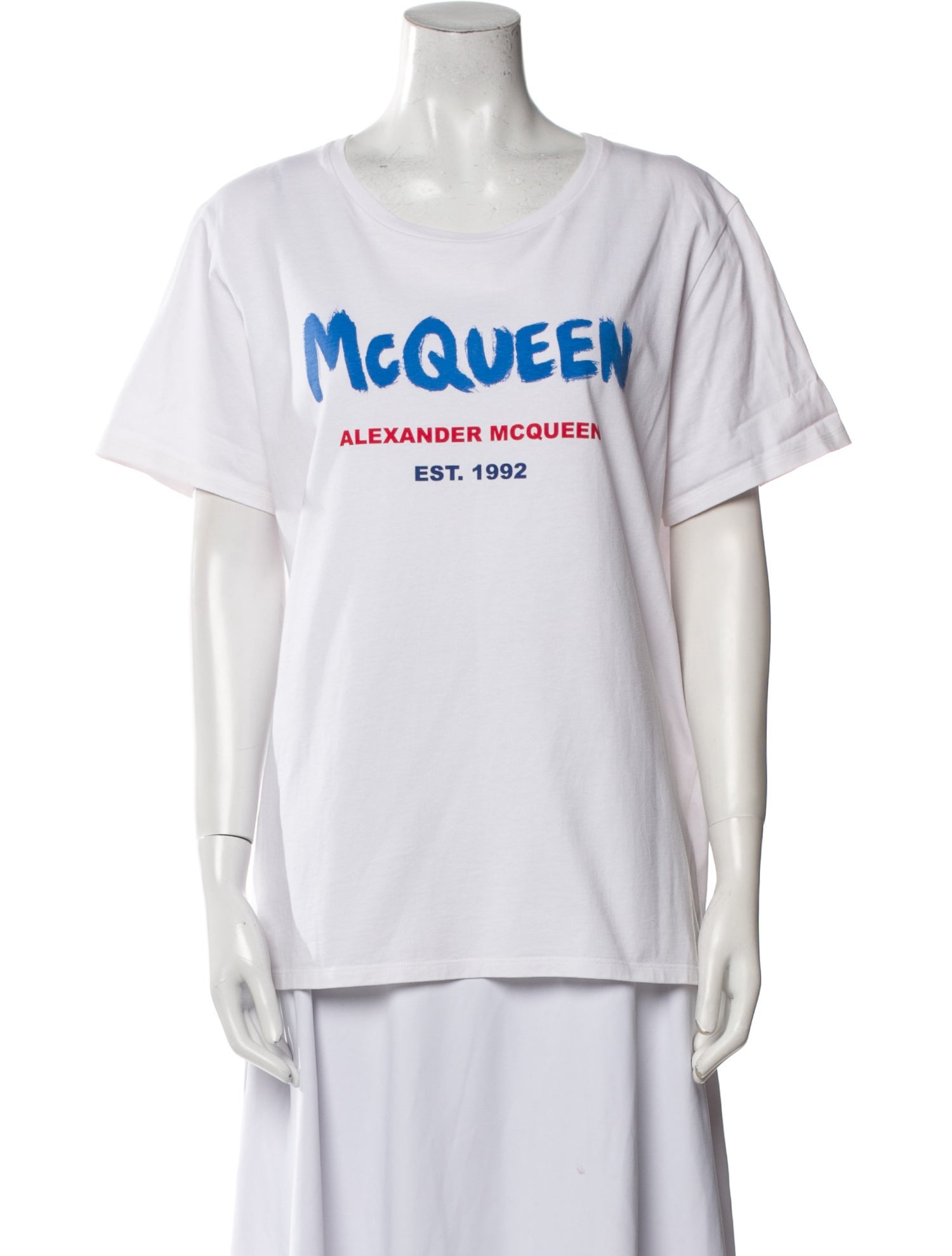 Alexander McQueen Graphic Print Scoop Neck T-Shirt