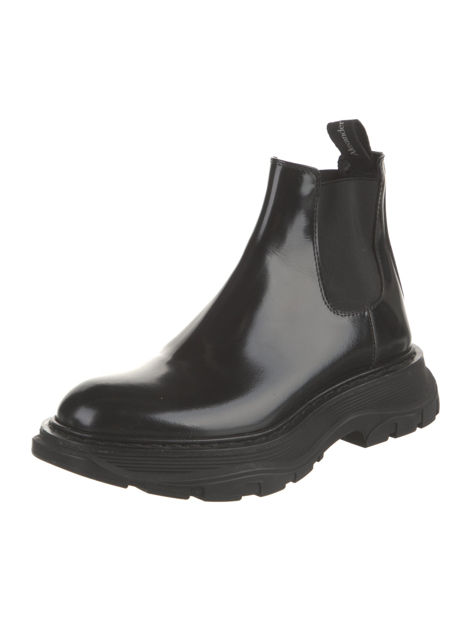 Alexander McQueen Patent Leather Chelsea Boots