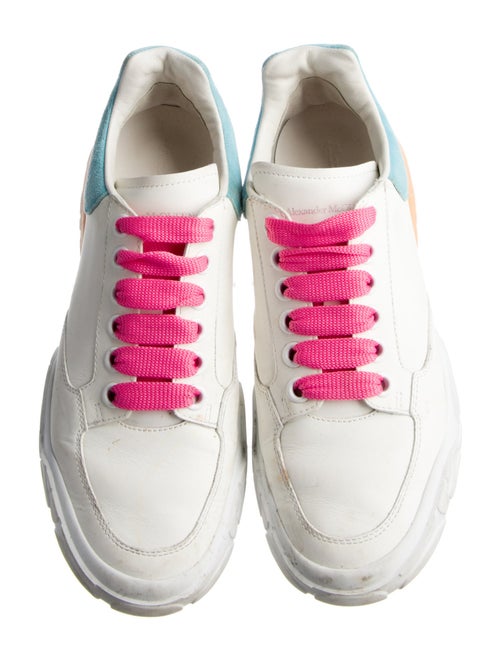 Alexander McQueen Leather Colorblock Pattern Sneakers