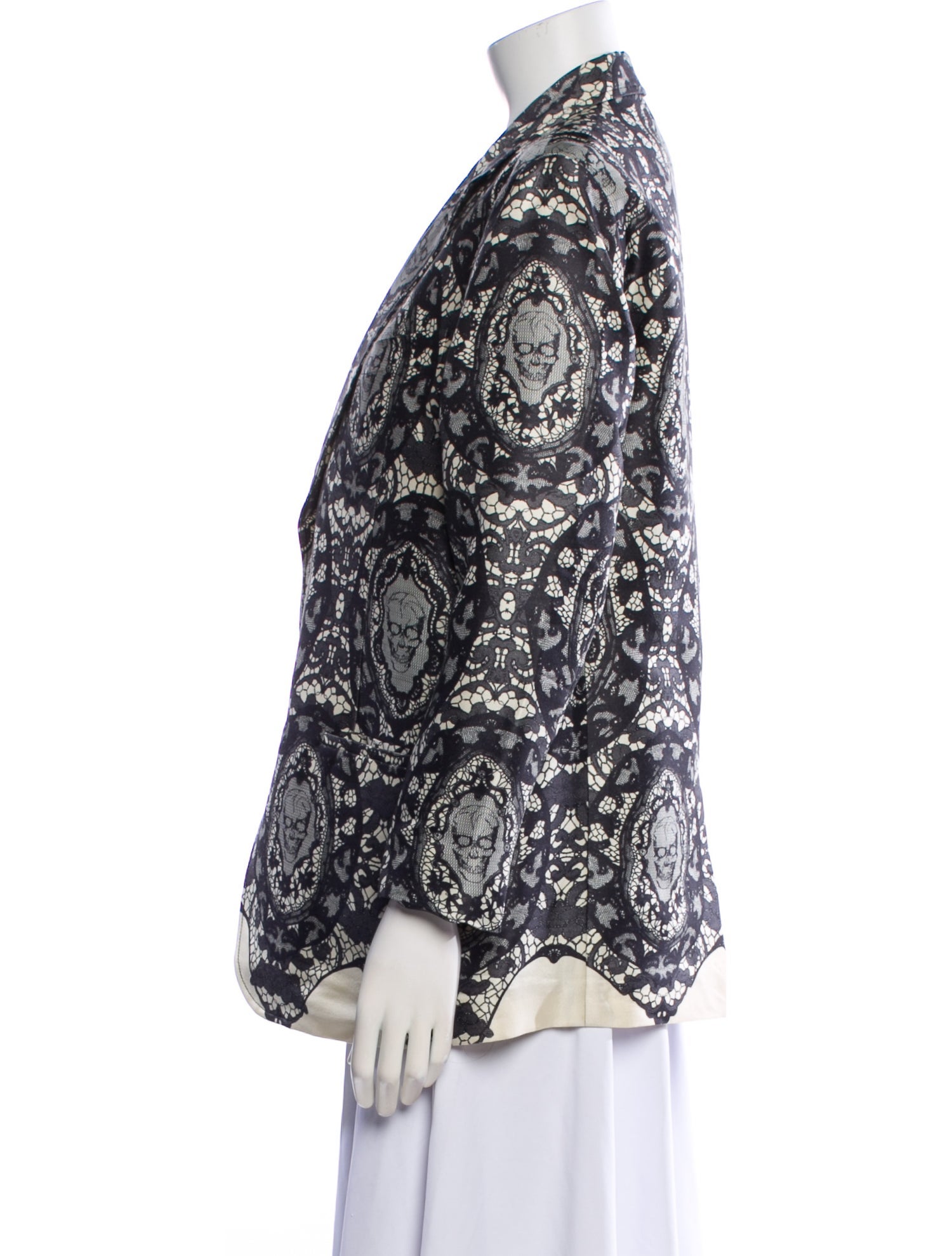 Alexander McQueen Wool Floral Print Blazer