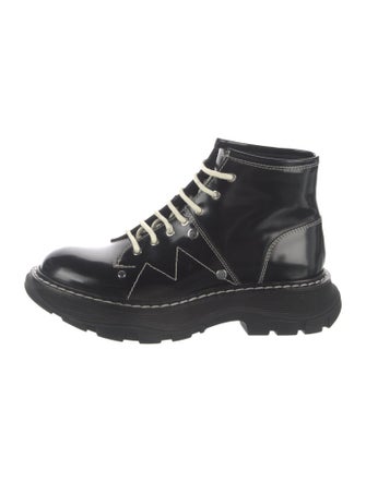 Alexander McQueen Leather Combat Boots
