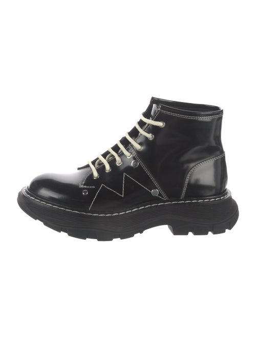 Alexander McQueen Leather Combat Boots