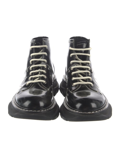 Alexander McQueen Leather Combat Boots