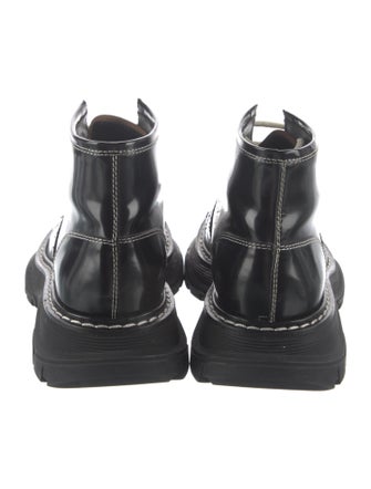 Alexander McQueen Leather Combat Boots