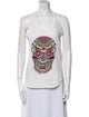 Alexander McQueen Graphic Print Scoop Neck Top