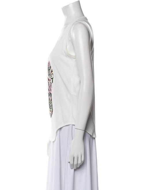 Alexander McQueen Graphic Print Scoop Neck Top