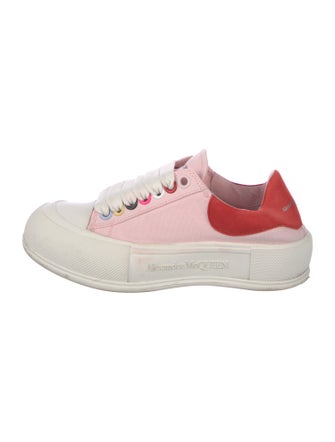 Alexander McQueen Canvas Colorblock Pattern Sneakers